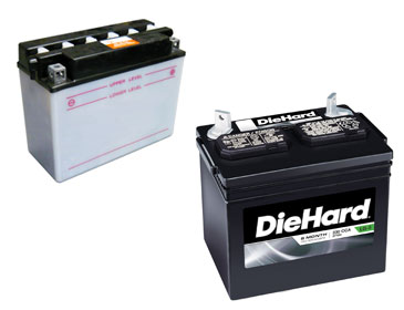 Two Lawn Mower Batteries